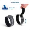 imageCable Matters 100Pack 8inch HookandLoop Reusable Wire TiesCable Ties with 42 lbs Tensile Strength  MultiColor Black Blue and Orange Cord Ties Cord Wrap Zip Ties Cable Management Straps4 6 8inch