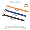 imageCable Matters 100Pack 8inch HookandLoop Reusable Wire TiesCable Ties with 42 lbs Tensile Strength  MultiColor Black Blue and Orange Cord Ties Cord Wrap Zip Ties Cable Management Straps8inch