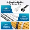 imageCable Matters 200Pack Cable Ties for Indoor and Outdoor 6 8 12Inch SelfLocking Nylon Zip Ties Assorted Sizes Wire Ties Tie Wraps for Multiple Use Self Locking Zipties in Black and White200Pack