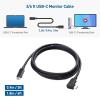 imageCable Matters 20Gbps Right Angle USB C Cable  6ft Supports Up to 8K30Hz  4K120Hz Video 240W Charging 20Gbps Data Transfer 90 Degree USB C Cable RightAngle USBC to USBC Cord6 Feet
