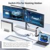 imageCable Matters 20Gbps USB C Switch 3in1Out Supports Up to 8K30Hz on Windows 4K60Hz on macOS 140W PD for Sharing a USBCThunderbolt 4 Monitor or Dock Works with Thunderbolt 45 Laptops