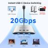 imageCable Matters 20Gbps USB C Switch 3in1Out Supports Up to 8K30Hz on Windows 4K60Hz on macOS 140W PD for Sharing a USBCThunderbolt 4 Monitor or Dock Works with Thunderbolt 45 Laptops