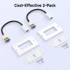 imageCable Matters 2Pack 1Port 8K HDMI Wall Plate Supports 8K60Hz 4K120Hz VRR ALLM HDR HDCP 23 HDMI Wall Outlet White1Port