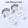 imageCable Matters 2Pack 1Port 8K HDMI Wall Plate Supports 8K60Hz 4K120Hz VRR ALLM HDR HDCP 23 HDMI Wall Outlet White2Port