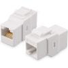 imageCable Matters 2Pack 1Port Ethernet Wall Plate White Cat6 Wall Plate Cat5e Ethernet Outlet with White RJ45 Keystone JackWhite