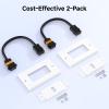 imageCable Matters 2Pack 1Port HDMI Wall Plate in White 4K UHD ARC and Ethernet PassThru Support1Port