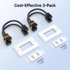 imageCable Matters 2Pack 1Port HDMI Wall Plate in White 4K UHD ARC and Ethernet PassThru Support2Port