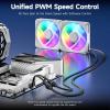 imageCable Matters 2Pack 2 Way 4 Pin PWM Fan Splitter Cable  4 Inches PC Fan Splitter 1 to 2 Converter PCFan Extension Cable