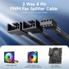 imageCable Matters 2Pack 2 Way 4 Pin PWM Fan Splitter Cable  4 Inches PC Fan Splitter 1 to 2 Converter PCFan Extension Cable
