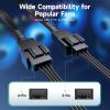 imageCable Matters 2Pack 2 Way 4 Pin PWM Fan Splitter Cable  4 Inches PC Fan Splitter 1 to 2 Converter PCFan Extension Cable