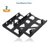 imageCable Matters 2Pack 25 to 35 Hard Drive Adapter for SSDs Dual SSD Mounting Bracket Kit 25 to 35 Adapter 35 to 25 Adapter Includes Screws SATA Cables and Screwdriver