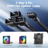 imageCable Matters 2Pack 3 Way 4 Pin PWM Fan Splitter Cable  12 Inches  30cm 1x PWMControlled Fan with 2 Follower Fans PC Fan Splitter 1 to 3 Converter PCFan Extension Cable