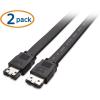 imageCable Matters 2Pack 6 Gbps Shielded eSATA Cable 6 Feet6 Feet