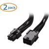 imageCable Matters 2Pack 6 Pin PCIe Extension Cable 10 Inches PCIe to PCIe Power Extension