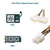 imageCable Matters 2Pack 6 Pin PCIe to Molex Power Cable 6 Inches 2 Molex to 6 Pin PCIe