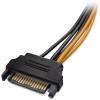imageCable Matters 2Pack 6 Pin to SATA Power Cable SATA to 6 Pin PCIe  8 Inches