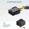 imageCable Matters 2Pack 8 Pin EPS CPU Extension Cable  10 Inches 8Pin ATXCPU Power Cable Male to Female