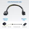 imageCable Matters 2Pack 8 Pin PCIe Extension Cable  10 Inches Male to Female NOT for Direct PSU Use 8 Pin GPU Power Extension Cable Not 62 Pin