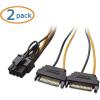 imageCable Matters 2Pack 8 Pin to SATA Power Cable SATA to 8 Pin PCIe  5 Inches