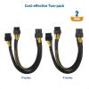 imageCable Matters 2Pack PCIe 8 Pin to Dual 8 Pin 62 Female to Male PCIe Power Adapter for GPUs  9 Inches 8 Pin PCIe Cable GPU Dual 8 Pin PCIe Cable