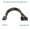 imageCable Matters 2Pack PCIe 8 Pin to Dual 8 Pin 62 Female to Male PCIe Power Adapter for GPUs  9 Inches 8 Pin PCIe Cable GPU Dual 8 Pin PCIe Cable