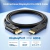 imageCable Matters 2Pack Unidirectional DisplayPort to HDMI Cable  6ft GoldPlated DP to HDMI Cable Display Port to HDTVMonitorProjector Conversion Cord35 Feet
