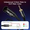 imageCable Matters 35mm to XLR Cable  6ft Male to Male XLR to 18 Inch Cable Compatible with iPod MP3 Player Laptop Voice Recorder and More Black  Not for Microphone Use15 Feet