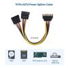 imageCable Matters 3Pack 15 Pin SATA Power Splitter Cable  8 Inches SATA Power YSplitter Cable