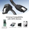 imageCable Matters 3Pack 90 Degree SATA Cable  18 Inch SATA III 6Gbps Right Angle Data Cable for SSD HDD CDDVD Drives Hard Drive Optical Drive Gaming PC Desktop Motherboard BlackBlack
