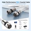 imageCable Matters 3Pack RG6 Coaxial Cable  3ft CL2 Rated for inWall UseCM Quad Shield Coaxial Cable Short Coax Cord for TV Digital Router Satellite Receiver and More BlackWhite