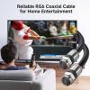 imageCable Matters 3Pack RG6 Coaxial Cable  3ft CL2 Rated for inWall UseCM Quad Shield Coaxial Cable Short Coax Cord for TV Digital Router Satellite Receiver and More BlackBlack
