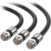imageCable Matters 3Pack RG6 Coaxial Cable  3ft CL2 Rated for inWall UseCM Quad Shield Coaxial Cable Short Coax Cord for TV Digital Router Satellite Receiver and More BlackBlack