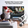imageCable Matters 3Pack RG6 Coaxial Cable  3ft CL2 Rated for inWall UseCM Quad Shield Coaxial Cable Short Coax Cord for TV Digital Router Satellite Receiver and More BlackWhite