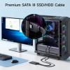 imageCable Matters 3Pack Straight SATA Cable  18 Inch SATA III 6Gbps Data Cable for SSD HDD CDDVD Drives Hard Drive Optical Drive Gaming PC Desktop Motherboard BlackBlack