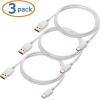 imageCable Matters 3Pack USB to USB C Charging Cable 66 ft with 3A Fast Charging in Black for iPhone 1615 Samsung Galaxy S23 Ultra S23 S22 Note 20 LG G8 Google Pixel 7a iPad Pro Nintendo SwitchWhite