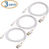 imageCable Matters 3Pack USB to USB C Charging Cable 66 ft with 3A Fast Charging in Black for iPhone 1615 Samsung Galaxy S23 Ultra S23 S22 Note 20 LG G8 Google Pixel 7a iPad Pro Nintendo SwitchWhite