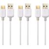 imageCable Matters 3Pack USB to USB C Charging Cable 66 ft with 3A Fast Charging in Black for iPhone 1615 Samsung Galaxy S23 Ultra S23 S22 Note 20 LG G8 Google Pixel 7a iPad Pro Nintendo SwitchWhite