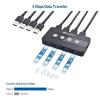 imageCable Matters 4 Port USB 30 Switch USB Sharing Switch for 4 Computers and USB Peripherals  Button or Wireless Remote Control Switching  Includes a USBC Adapter for USBC USB4 and Thunderbolt 4