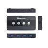 imageCable Matters 4 Port USB 30 Switch USB Sharing Switch for 4 Computers and USB Peripherals  Button or Wireless Remote Control Switching  Includes a USBC Adapter for USBC USB4 and Thunderbolt 4