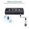 imageCable Matters 4 Port USB 30 Switch USB Sharing Switch for 4 Computers and USB Peripherals  Button or Wireless Remote Control Switching  Includes a USBC Adapter for USBC USB4 and Thunderbolt 4