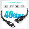 imageCable Matters 40Gbps Right Angle USB 4 Cable 33 ft Supports Up to 8K60Hz  4K240Hz Video 240W Charging 40Gbps Data Transfer USB4 Cable Right Angle Compatible with Thunderbolt 4 MacBook XPS