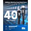 imageCable Matters 40Gbps USB 4 Cable  26ft Supports Up to 8K60Hz  4K240Hz Video 240W Charging 40Gbps Data Transfer USB4 Cable Black Compatible with Thunderbolt 4 MacBook XPS Surface ProBlack