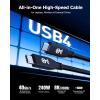imageCable Matters 40Gbps USB 4 Cable  26ft Supports Up to 8K60Hz  4K240Hz Video 240W Charging 40Gbps Data Transfer USB4 Cable Black Compatible with Thunderbolt 4 MacBook XPS Surface ProBlack