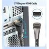 imageCable Matters 48Gbps Ultra HD 8K Right Angle HDMI Cable 66 ft 90 Degree HDMI Cable with 8K60Hz 4K240Hz and HDR Support in BlackBlack