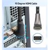 imageCable Matters 48Gbps Ultra HD 8K Right Angle HDMI Cable 66 ft 90 Degree HDMI Cable with 8K60Hz 4K240Hz and HDR Support in BlackBlack