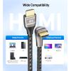 imageCable Matters 48Gbps Ultra HD 8K Right Angle HDMI Cable 66 ft 90 Degree HDMI Cable with 8K60Hz 4K240Hz and HDR Support in BlackBlack