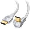imageCable Matters 48Gbps Ultra HD 8K Right Angle HDMI Cable 66 ft 90 Degree HDMI Cable with 8K60Hz 4K240Hz and HDR Support in BlackGray