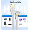 imageCable Matters 48Gbps Ultra HD 8K Right Angle HDMI Cable 66 ft 90 Degree HDMI Cable with 8K60Hz 4K240Hz and HDR Support in BlackGray