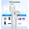 imageCable Matters 48Gbps Ultra HD 8K Right Angle HDMI Cable 66 ft 90 Degree HDMI Cable with 8K60Hz 4K240Hz and HDR Support in BlackGray