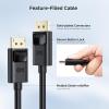 imageCable Matters 4K DisplayPort to DisplayPort Cable  6ft Supports up to 4K60Hz 2K144Hz Male to Male Computer Monitor Cable DP Cord Black15 Feet